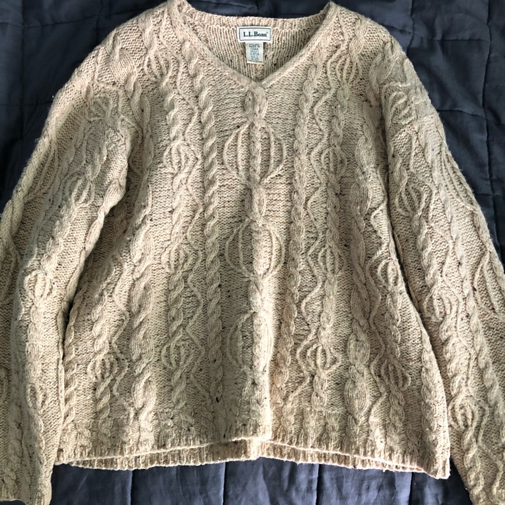 ll bean cable knit sweater